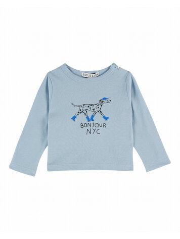 Emile et ida T-shirt Motif Place Chien - Ciel