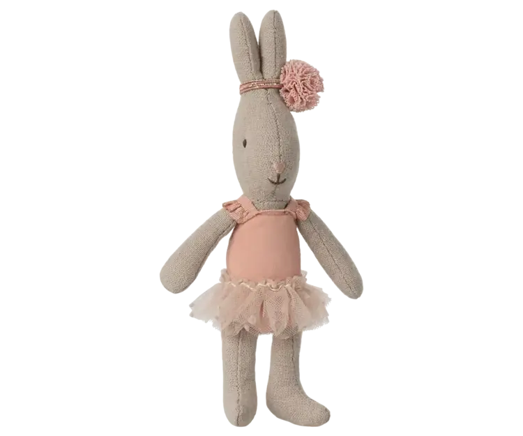 Maileg Rabbit, Micro - Ballet Suit And Skirt Rose