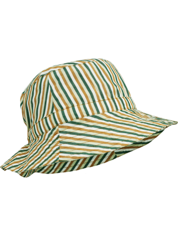 Liewood Sander Zonnehoed - Stripe Dusty Mint Multi Mix