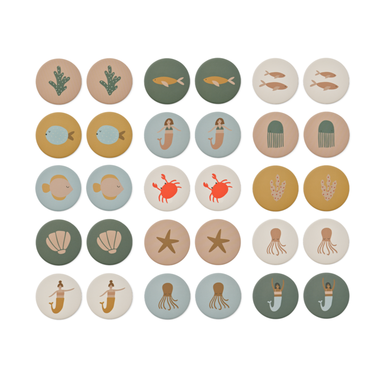 Liewood Yubi Memo Game - Mermaids / Sandy