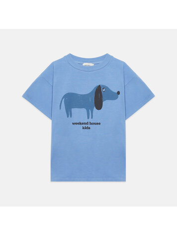 Weekend House Kids Blue Dog T-shirt - Soft Blue
