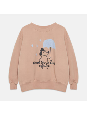 Weekend House Kids Rainy Dog Sweatshirt - Dusty Pink