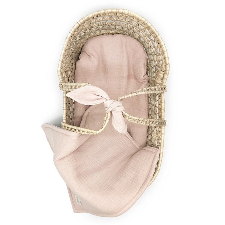 Babyshower Doll Basket Bedlinen - Nude Powder