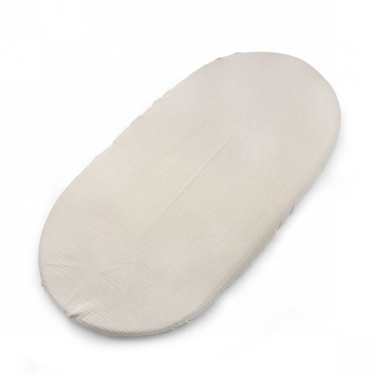 Babyshower Moses Basket Fitted Sheet - Cloud Powder