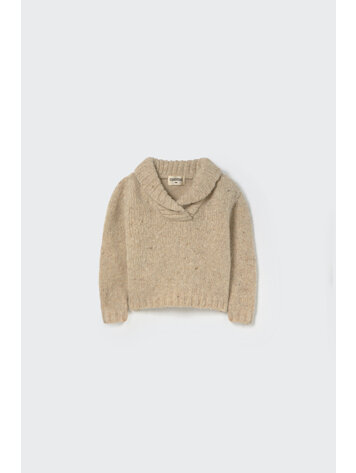 COZMO Palermo Collar Sweater - Stone