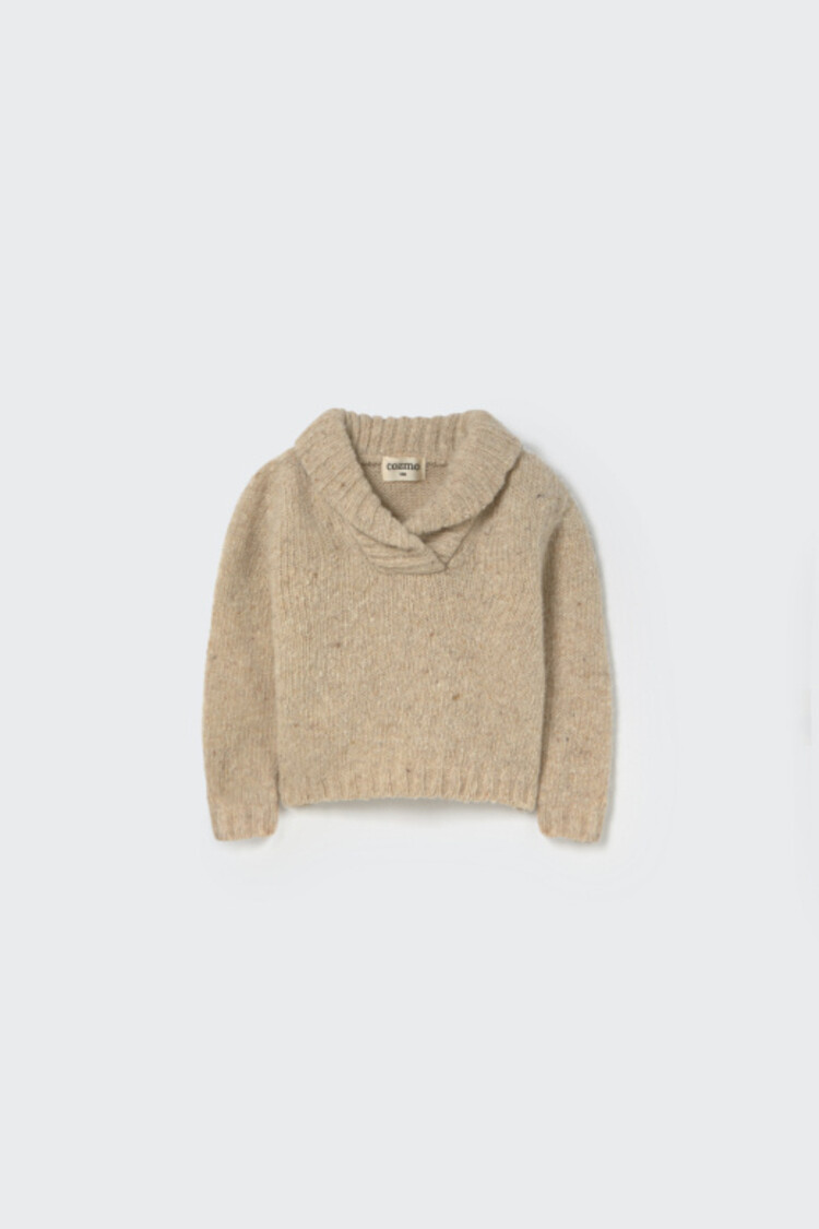 COZMO Palermo Collar Sweater - Stone