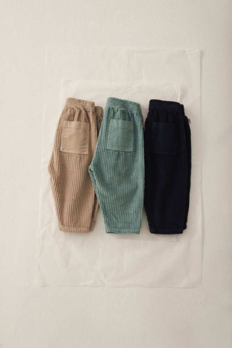 COZMO Miki Wide Corduroy Pants - Stone