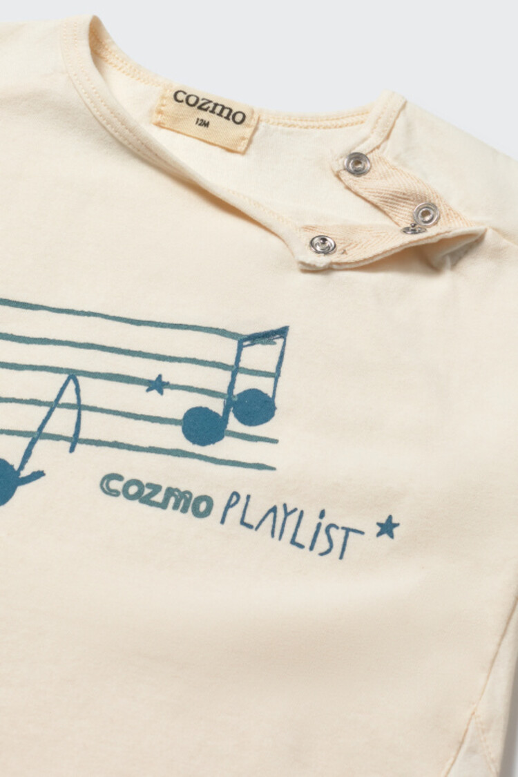 COZMO Joel  Print T-shirt - White