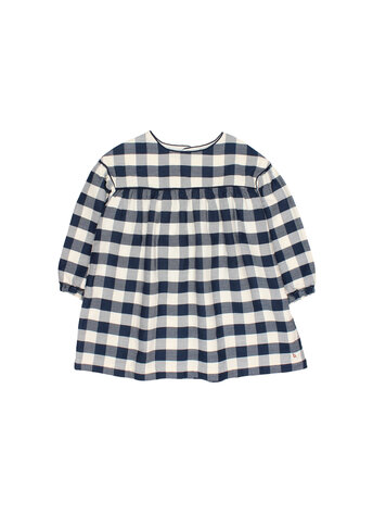 Buho Gingham Dress - Navy