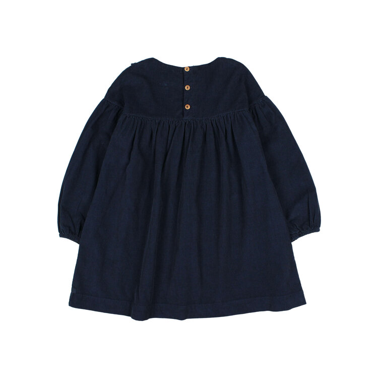 Buho Soft Velour Dress - Navy
