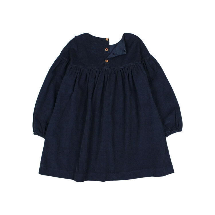 Buho Soft Velour Dress - Navy
