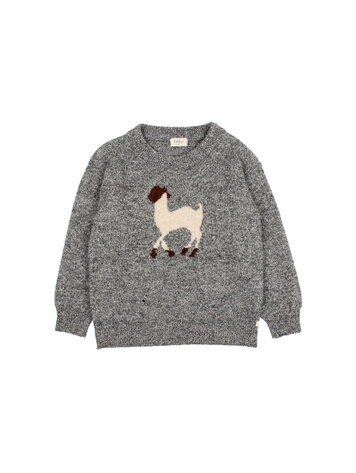 Buho Llama Jumper - Grey Melange
