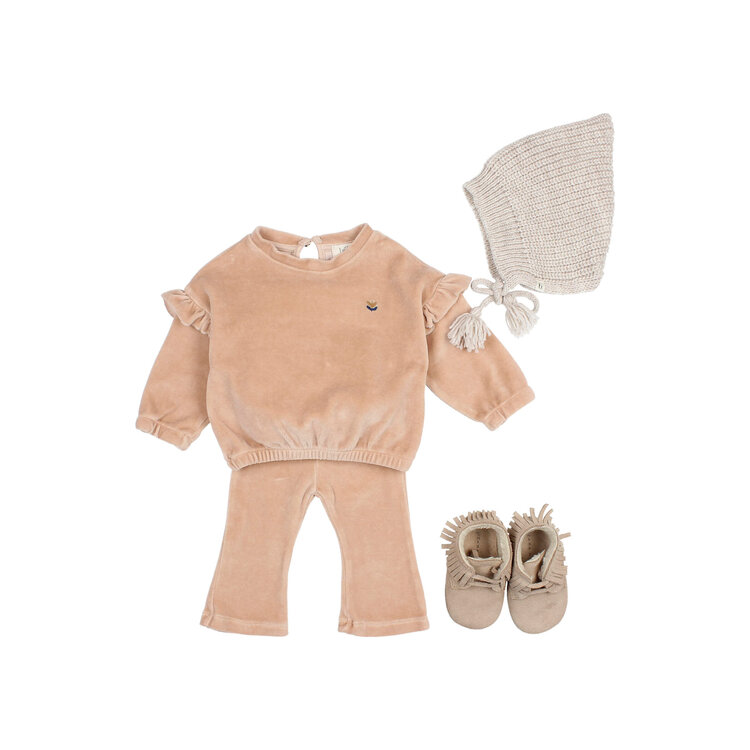 Buho Velvet Legging Flare - Rose