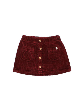 Buho Corduroy Skirt - Burgundy