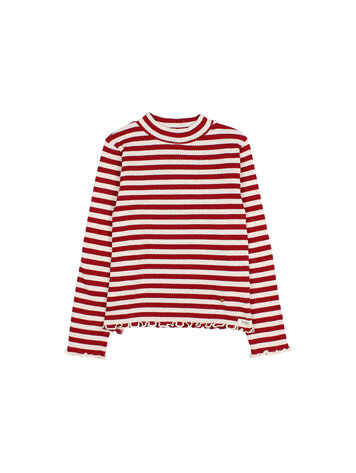 Buho Fancy Stripes T-shirt - Burgundy