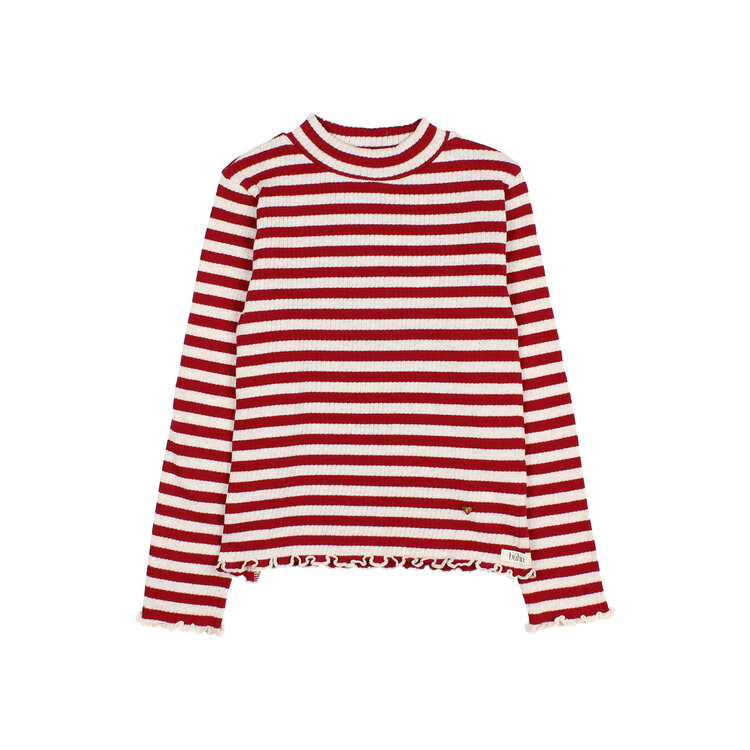 Buho Fancy Stripes T-shirt - Burgundy