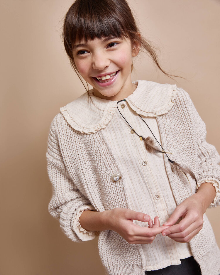 Buho Lurex Blouse - Ivory