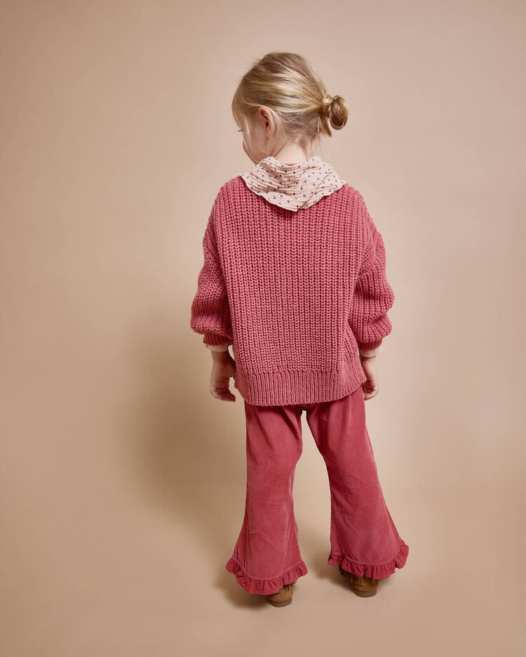 Buho Soft Velour Girly Pants - Blush