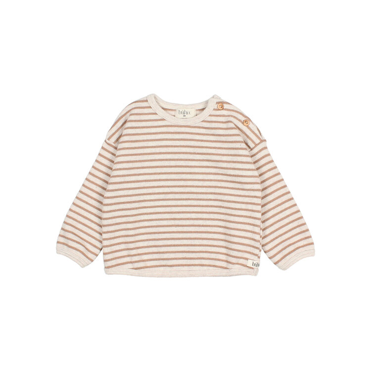 Buho Soft Jersey Stripes Sweatshirt - Ivory