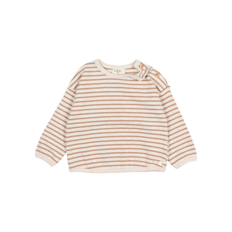 Buho Soft Jersey Stripes Sweatshirt - Ivory