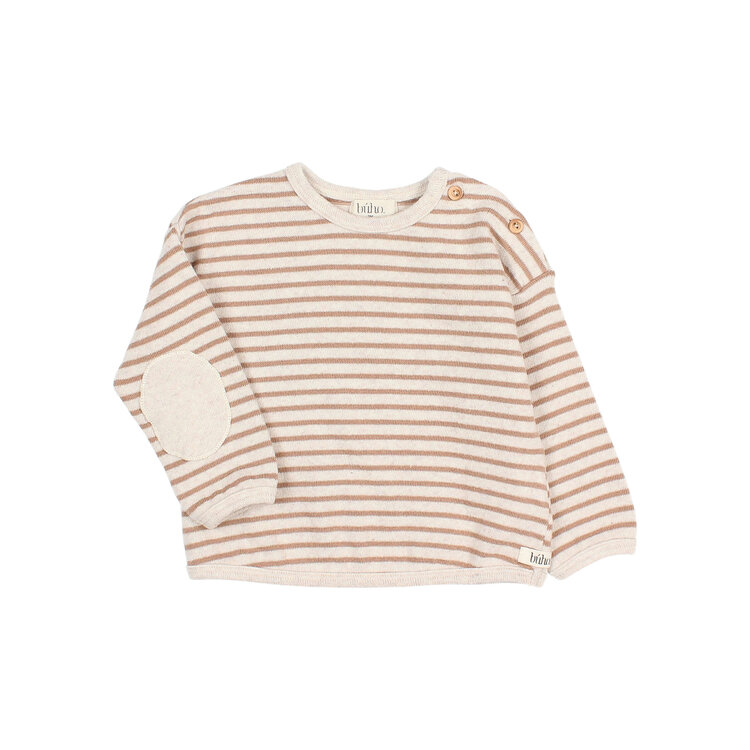 Buho Soft Jersey Stripes Sweatshirt - Ivory