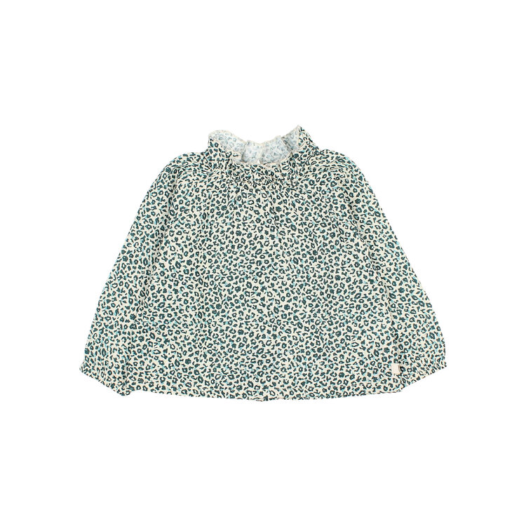 Buho Speckle Blouse - Alpine Green