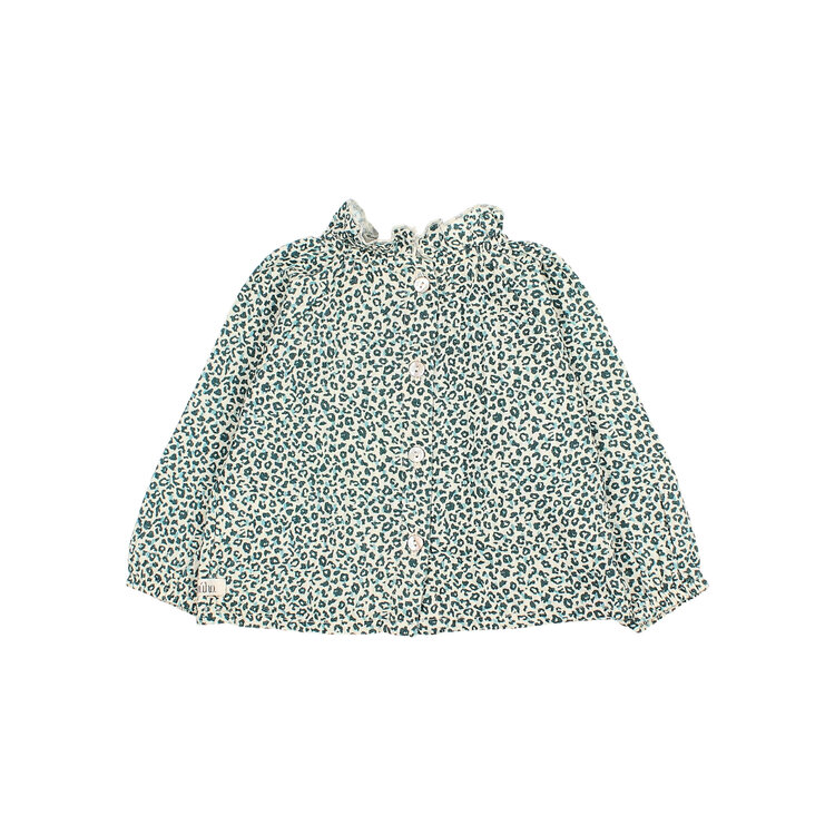 Buho Speckle Blouse - Alpine Green