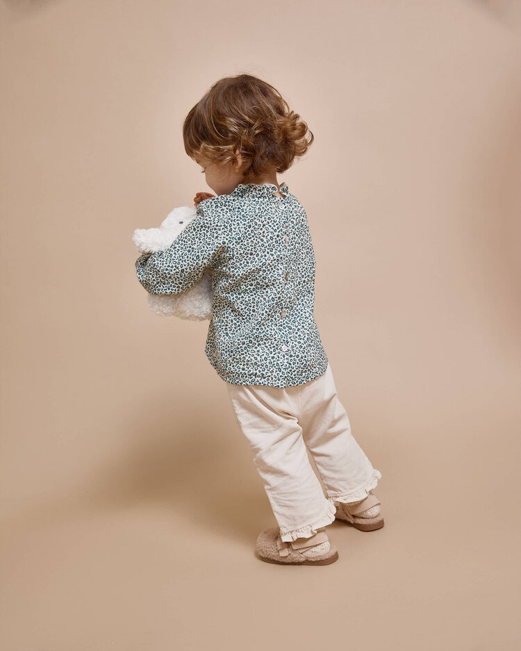 Buho Speckle Blouse - Alpine Green