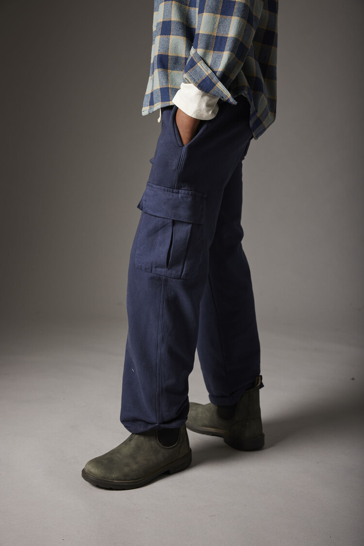 COZMO Milan Brushed Fleece Pants - Navy