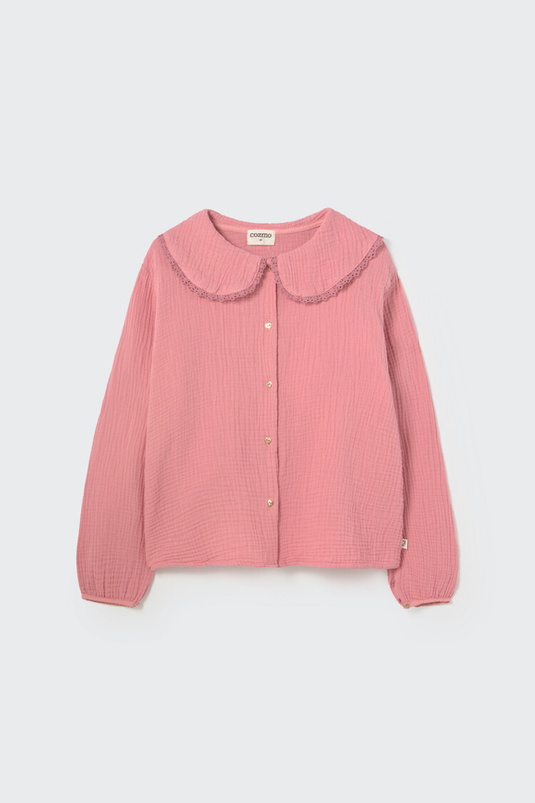 COZMO Praga Collar Blouse - Rose Tea