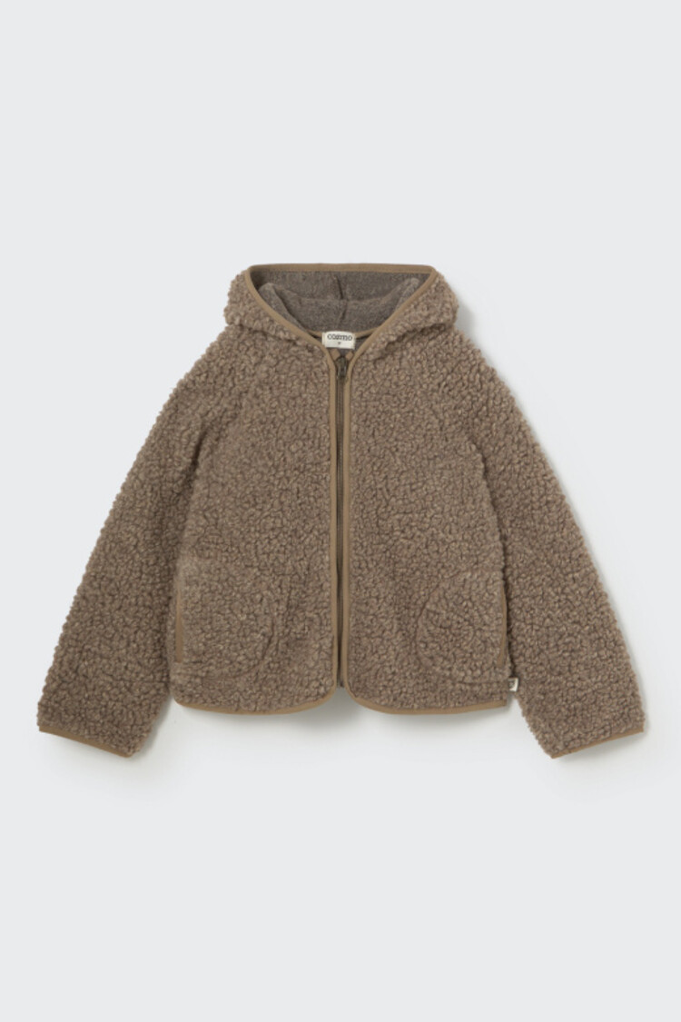 COZMO Azores Sherpa Knit Jacket - Taupe