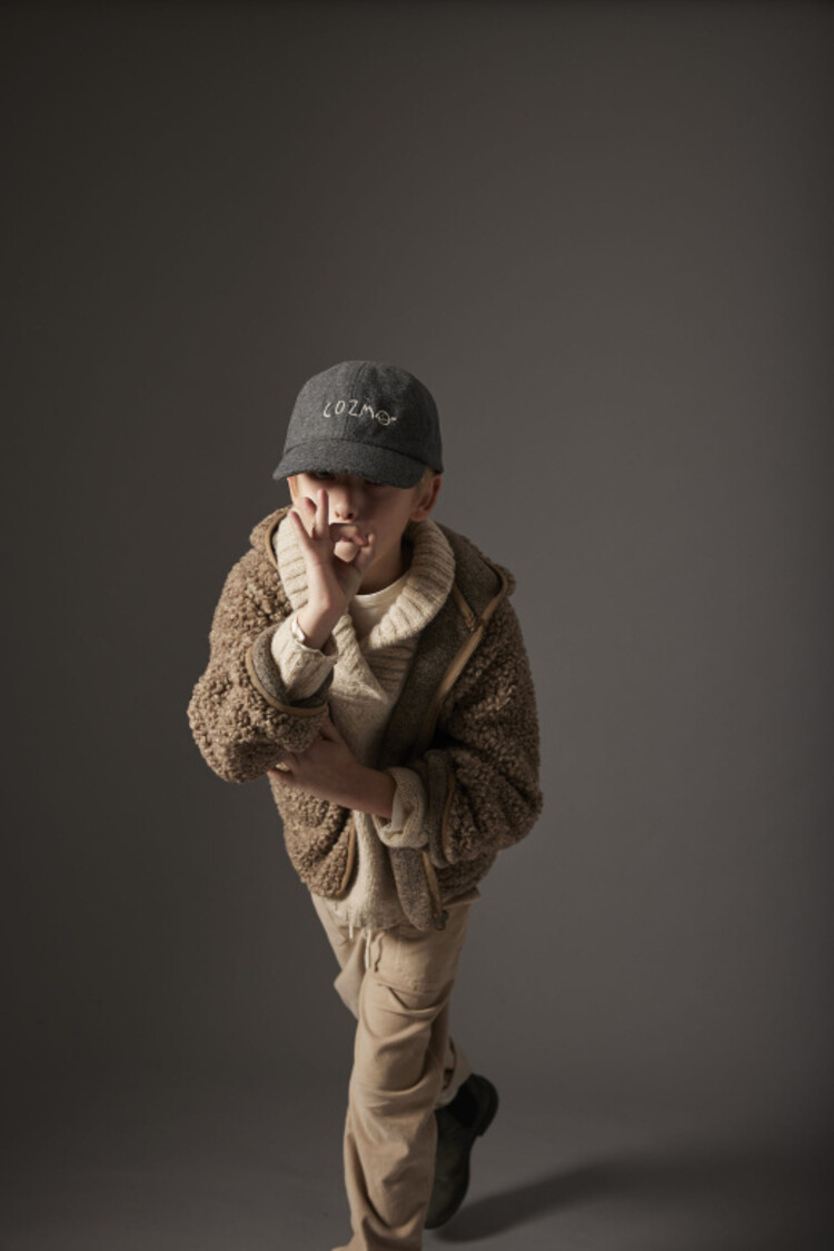 COZMO Azores Sherpa Knit Jacket - Taupe