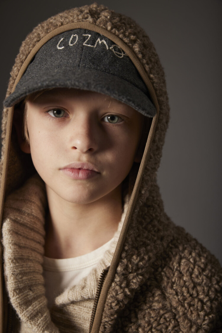 COZMO Azores Sherpa Knit Jacket - Taupe