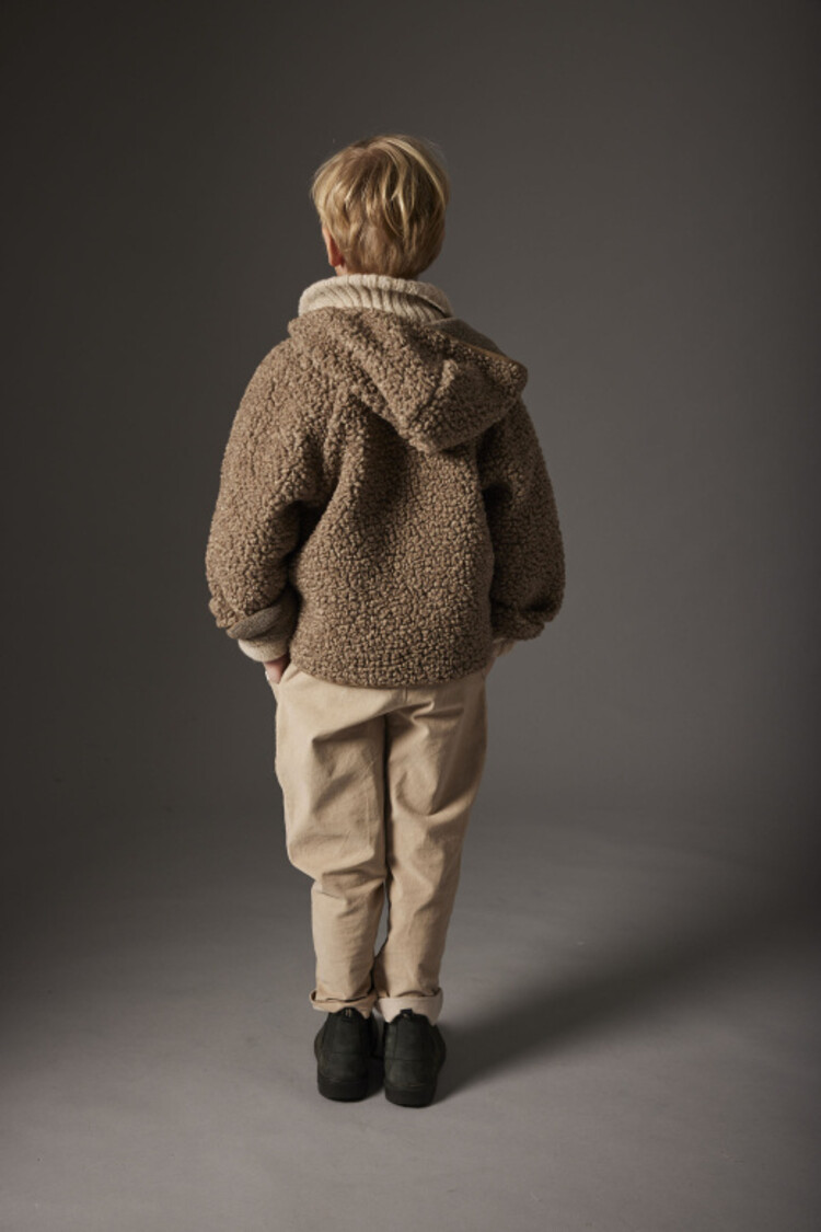 COZMO Azores Sherpa Knit Jacket - Taupe