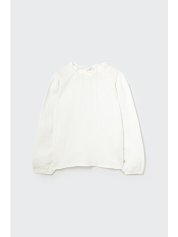 COZMO Sara Soft Textured Blouse - White