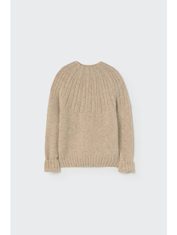 COZMO Carmen Mock Neck Sweater - Stone