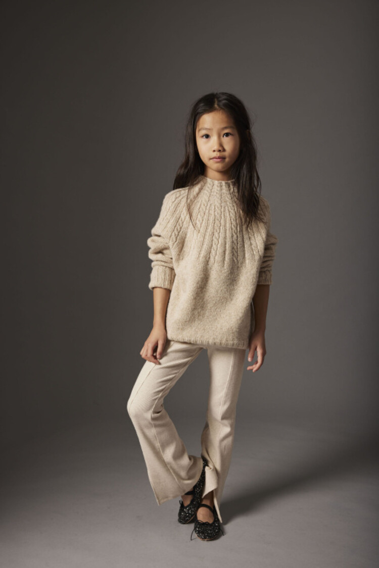 COZMO Carmen Mock Neck Sweater - Stone