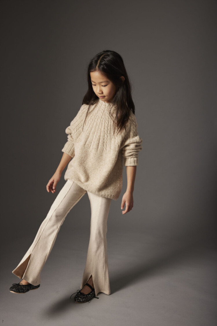 COZMO Carmen Mock Neck Sweater - Stone