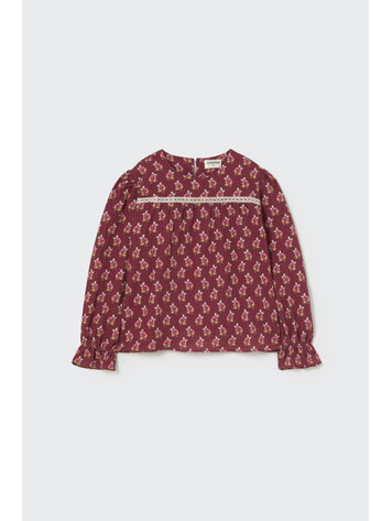COZMO Ginebra Bloom Blouse - Burgundy