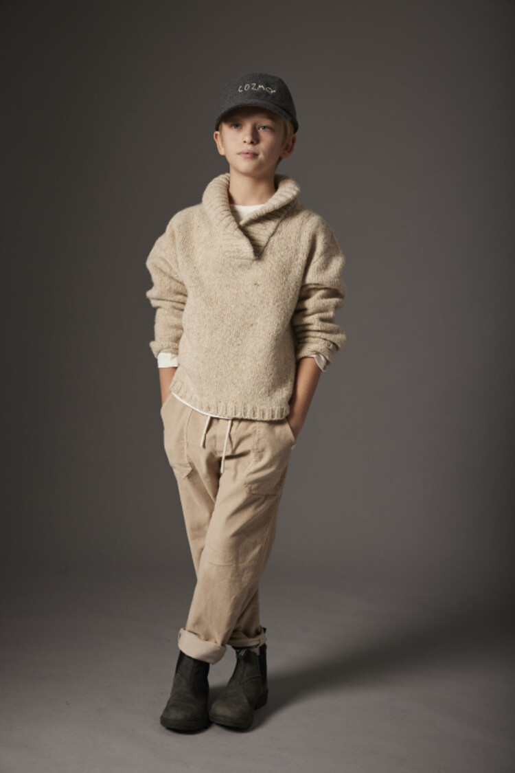 COZMO Palermo Collar Sweater - Stone