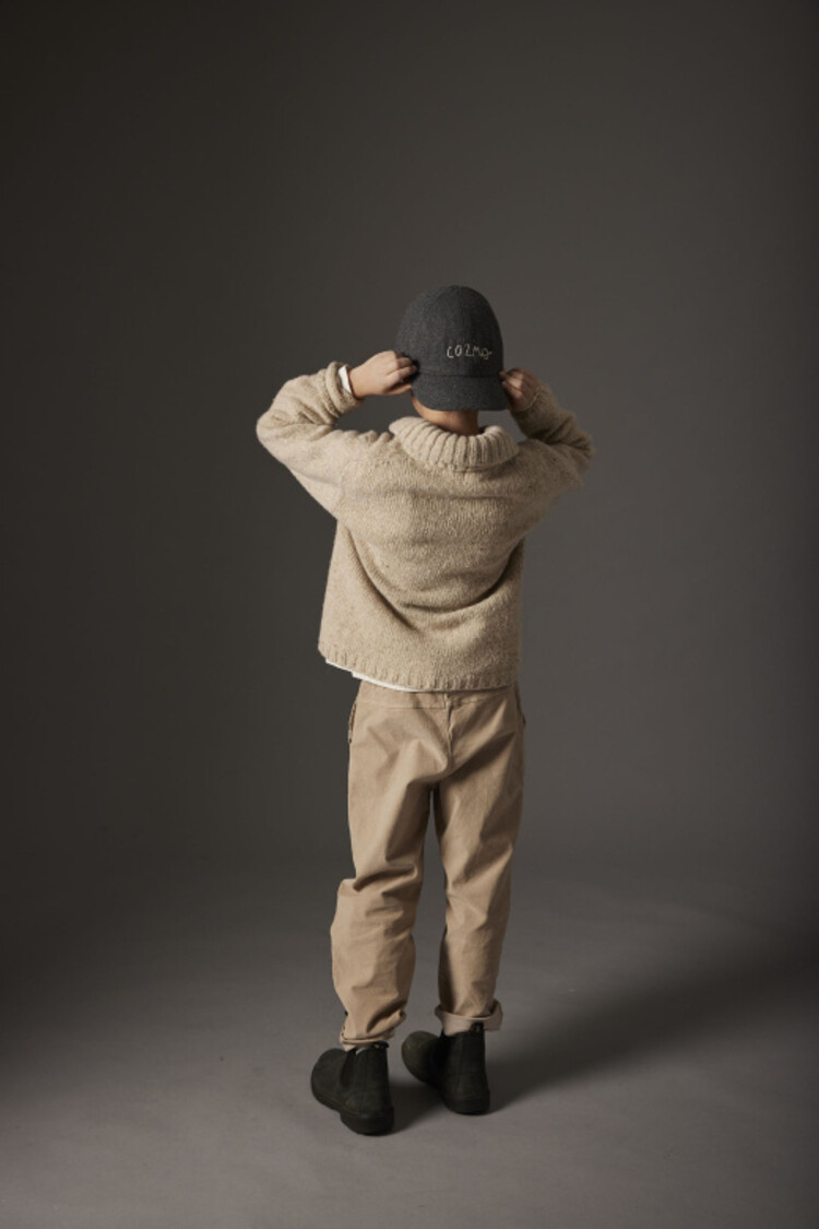 COZMO Palermo Collar Sweater - Stone