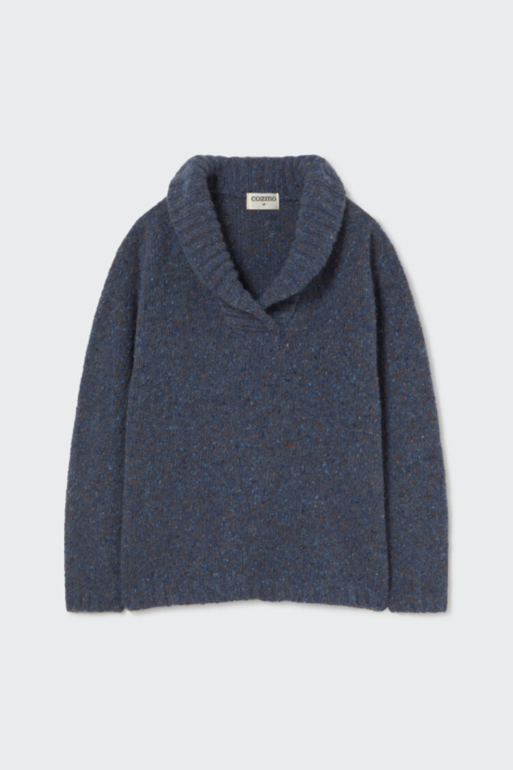 COZMO Palermo Collar Sweater - Blue