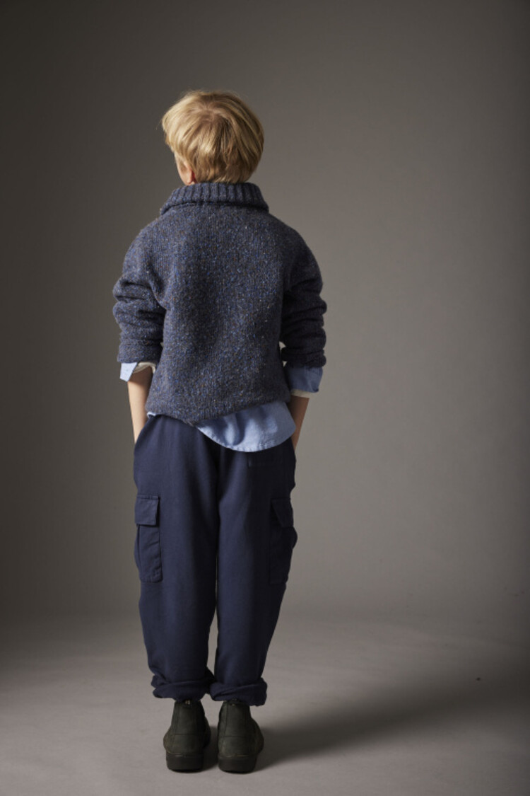 COZMO Palermo Collar Sweater - Blue