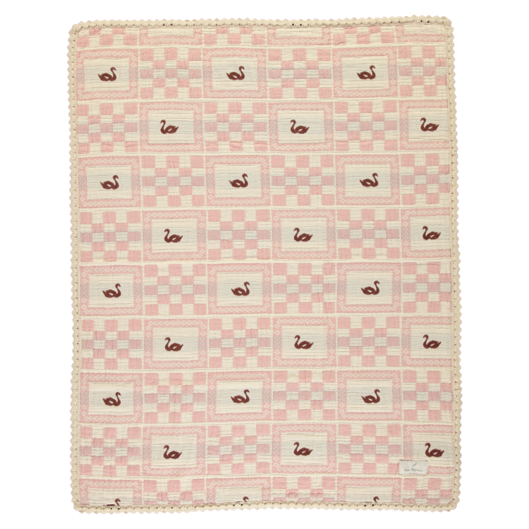 Bebe Organic Swan Blanket - Swan Rose Patchwork