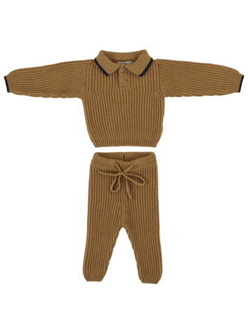 Bebe Organic Oscar Polo Set - Natural Rib
