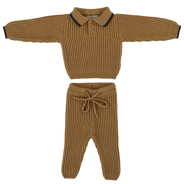 Bebe Organic Oscar Polo Set - Natural Rib