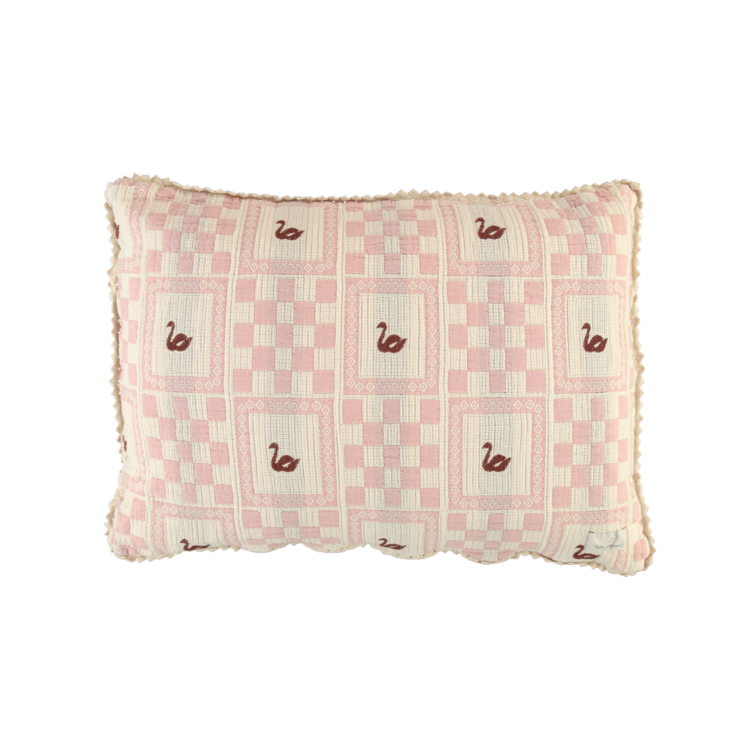 Bebe Organic Swan Pillowcase - Swan Rose Patchwork
