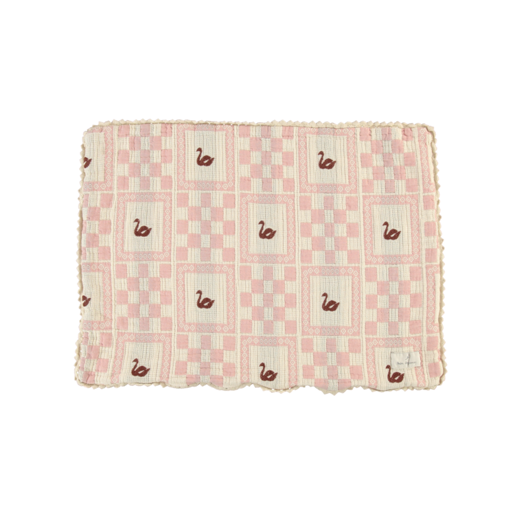 Bebe Organic Swan Pillowcase - Swan Rose Patchwork