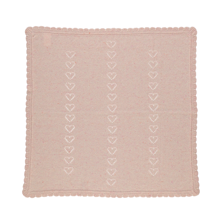 Bebe Organic Monna Blanket - Heart Pink