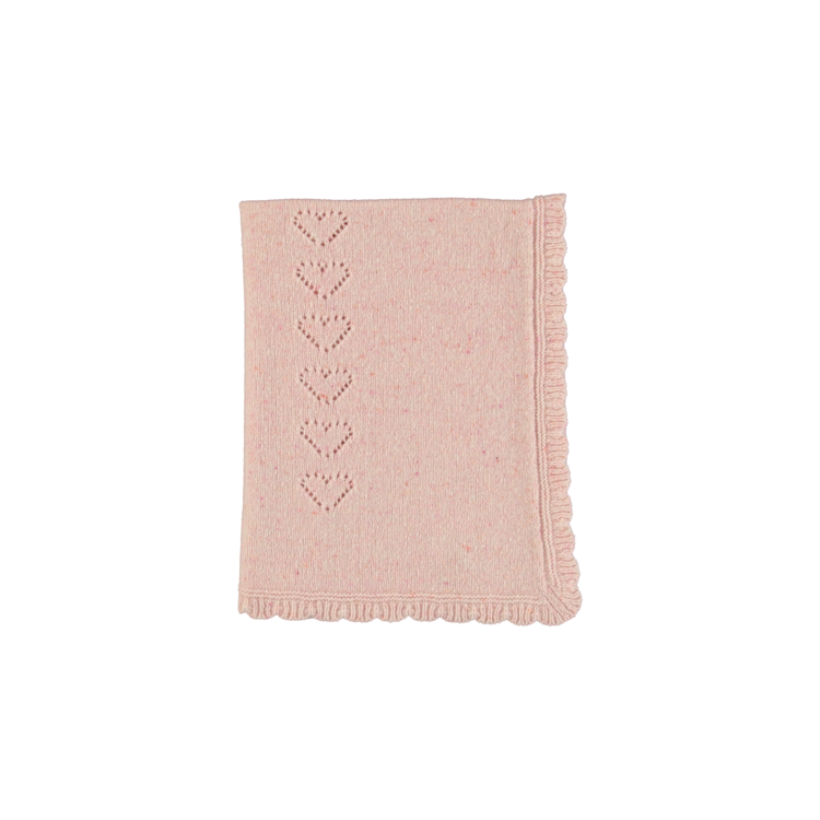 Bebe Organic Monna Blanket - Heart Pink